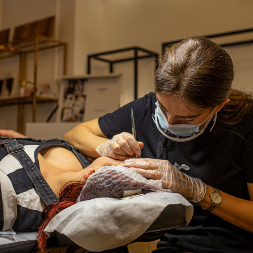 result of the microblading